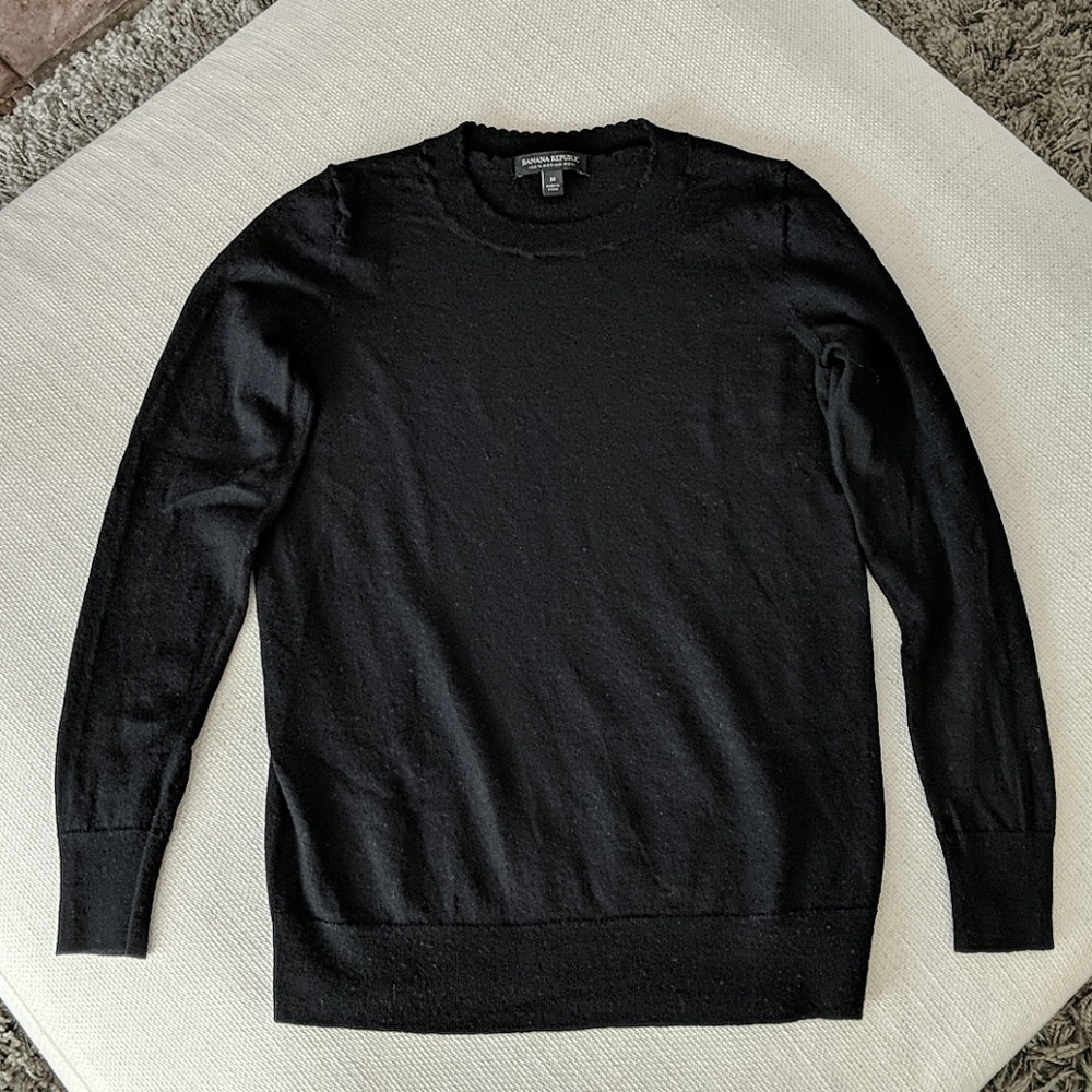BR Merino Wool Crewneck Sweater